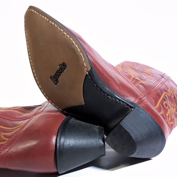 Laredo Boots 8 Burnt Red/Orange Leather Madison Collection Western Cowboy Boot - Picture 4 of 10